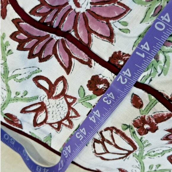 Brand new tuckernuck Sue Sartor maroon , green & white contrast print Dress - Picture 5 of 13